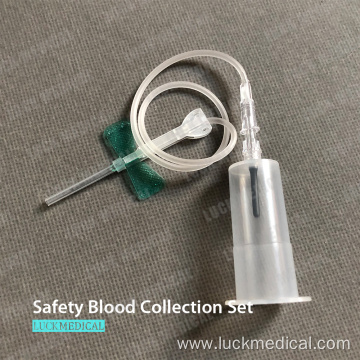 Safety Needle Setwith Holder for Blood Collection